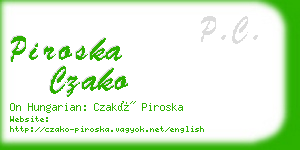 piroska czako business card